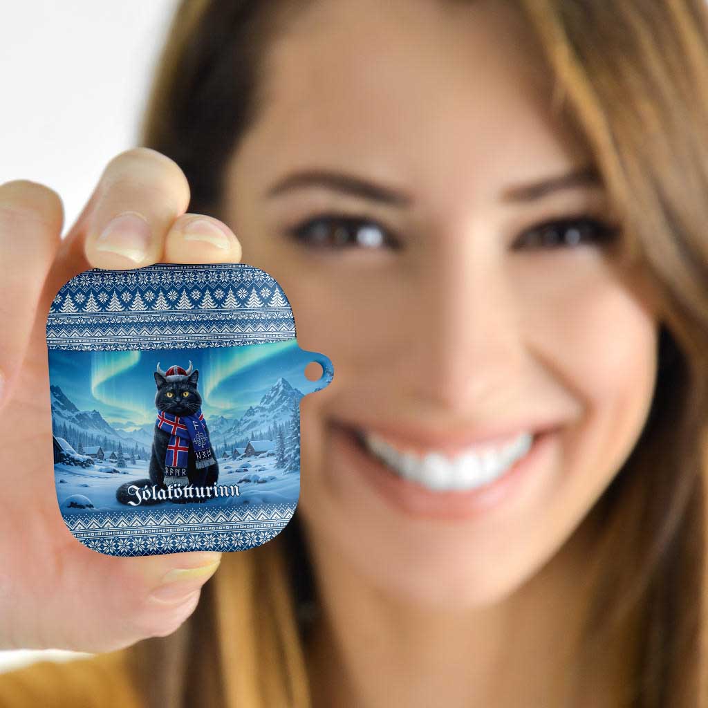 Iceland Christmas AirPods Case Icelandic Yule Cat - Wonder Print Shop