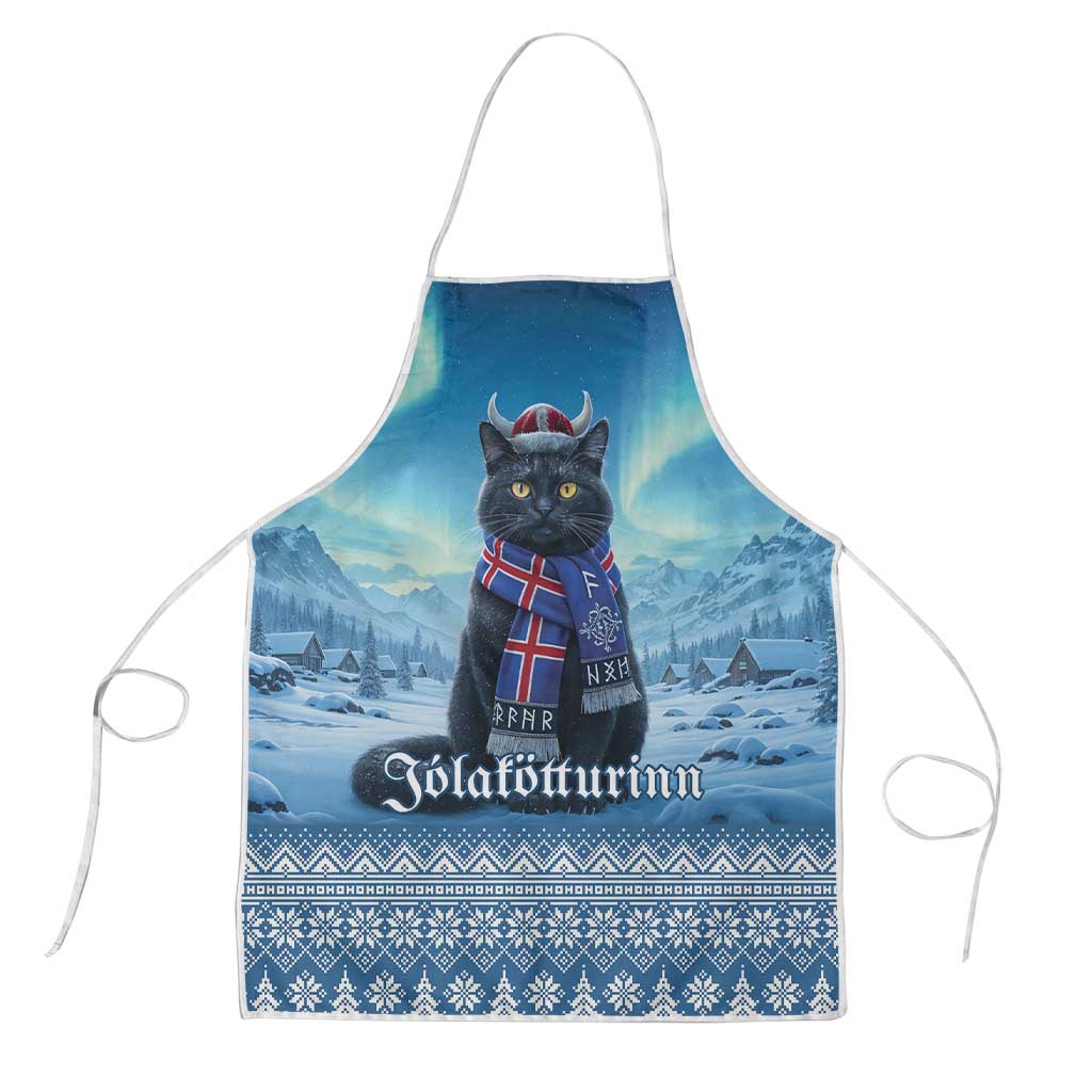 Iceland Christmas Apron Icelandic Yule Cat - Wonder Print Shop