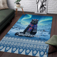 Iceland Christmas Area Rug Icelandic Yule Cat - Wonder Print Shop