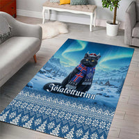 Iceland Christmas Area Rug Icelandic Yule Cat - Wonder Print Shop