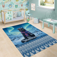 Iceland Christmas Area Rug Icelandic Yule Cat - Wonder Print Shop