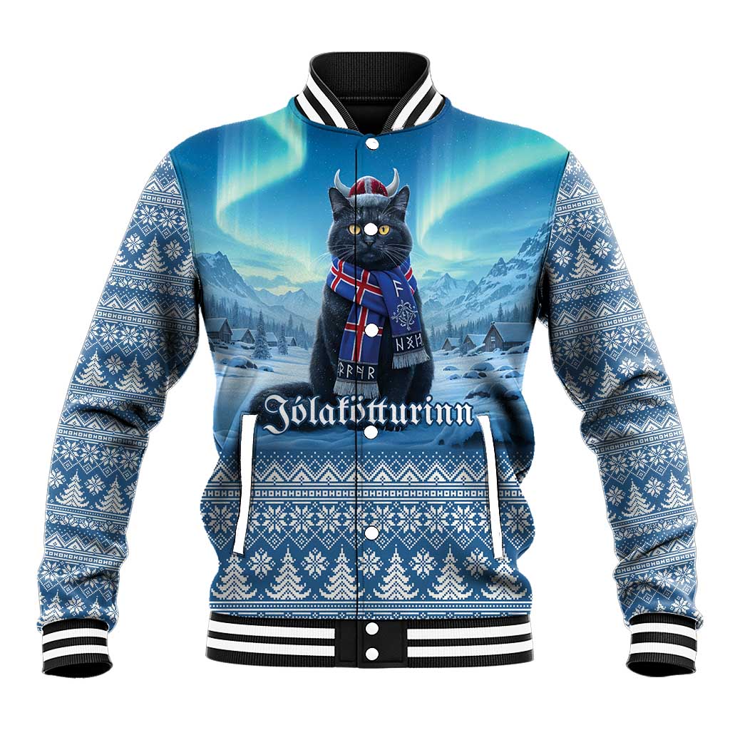 Iceland Christmas Baseball Jacket Icelandic Yule Cat LT19