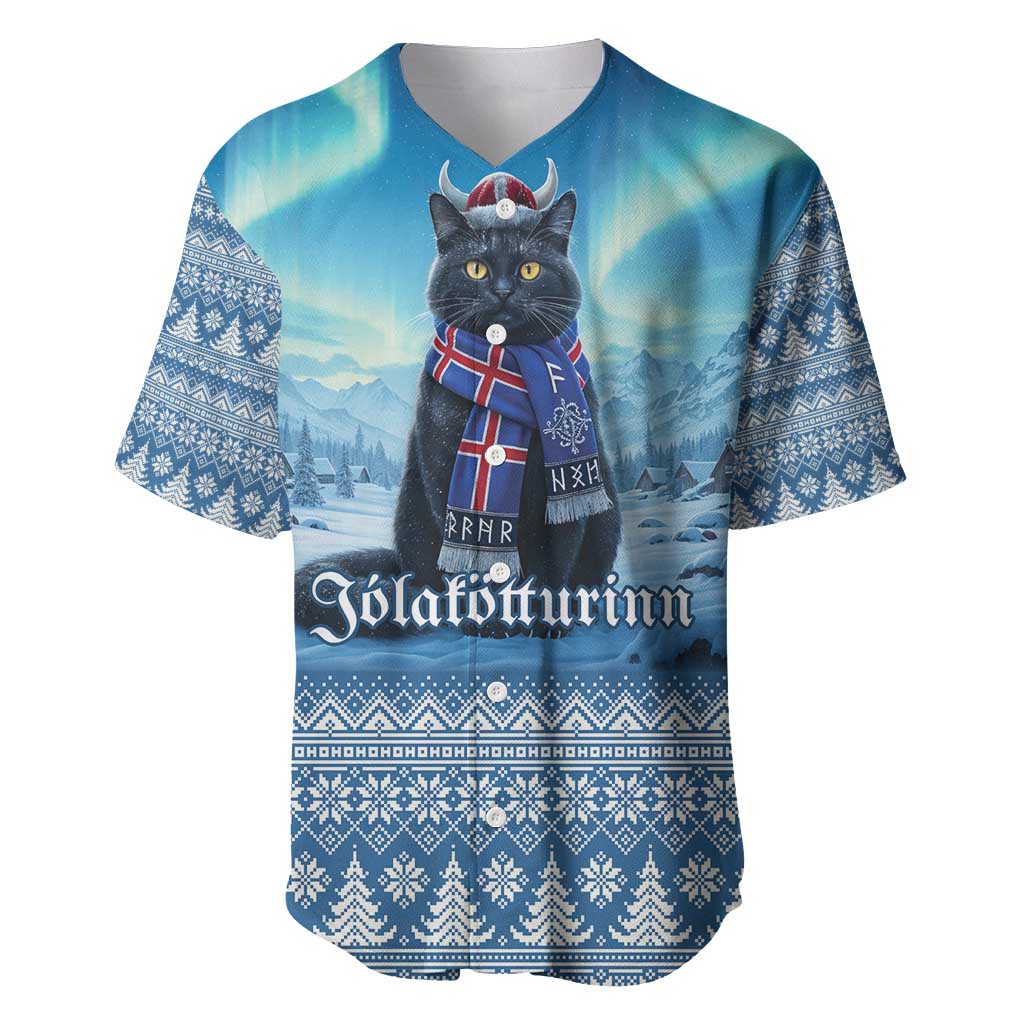 Iceland Christmas Baseball Jersey Icelandic Yule Cat LT19