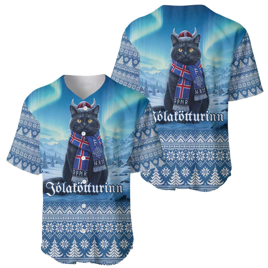 Iceland Christmas Baseball Jersey Icelandic Yule Cat LT19