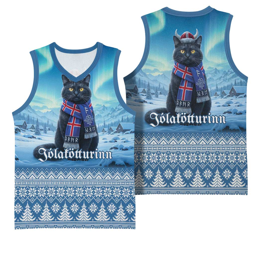 Iceland Christmas Basketball Jersey Icelandic Yule Cat LT19