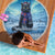 Iceland Christmas Beach Blanket Icelandic Yule Cat - Wonder Print Shop