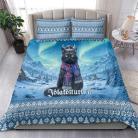 Iceland Christmas Bedding Set Icelandic Yule Cat - Wonder Print Shop