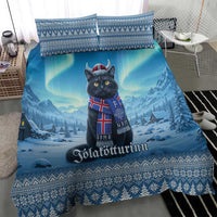 Iceland Christmas Bedding Set Icelandic Yule Cat - Wonder Print Shop