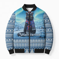 Iceland Christmas Bomber Puffer Jacket Icelandic Yule Cat LT19