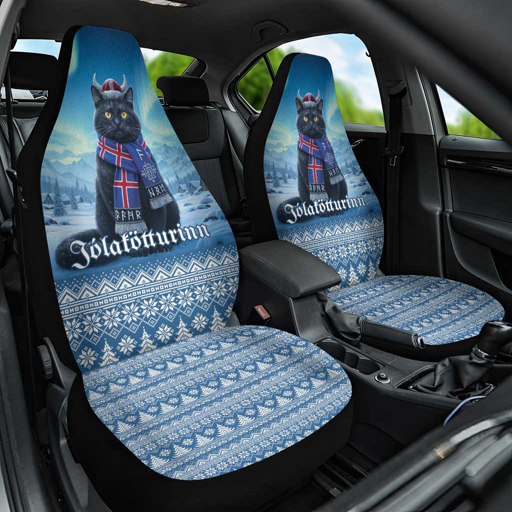 Iceland Christmas Car Seat Cover Icelandic Yule Cat - Wonder Print Shop