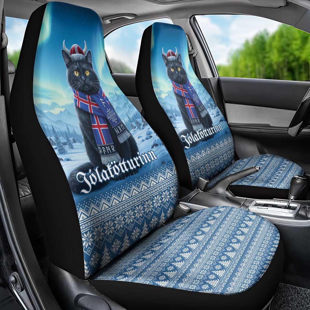 Iceland Christmas Car Seat Cover Icelandic Yule Cat - Wonder Print Shop
