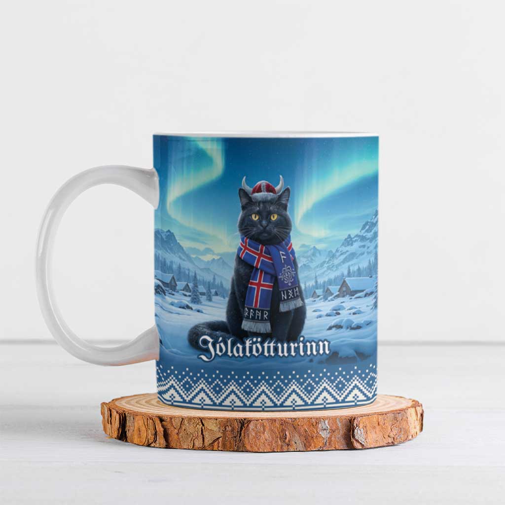Iceland Christmas Ceramic Mug Icelandic Yule Cat - Wonder Print Shop