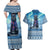 Iceland Christmas Couples Matching Off Shoulder Maxi Dress and Hawaiian Shirt Icelandic Yule Cat LT19