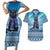 Iceland Christmas Couples Matching Short Sleeve Bodycon Dress and Hawaiian Shirt Icelandic Yule Cat LT19