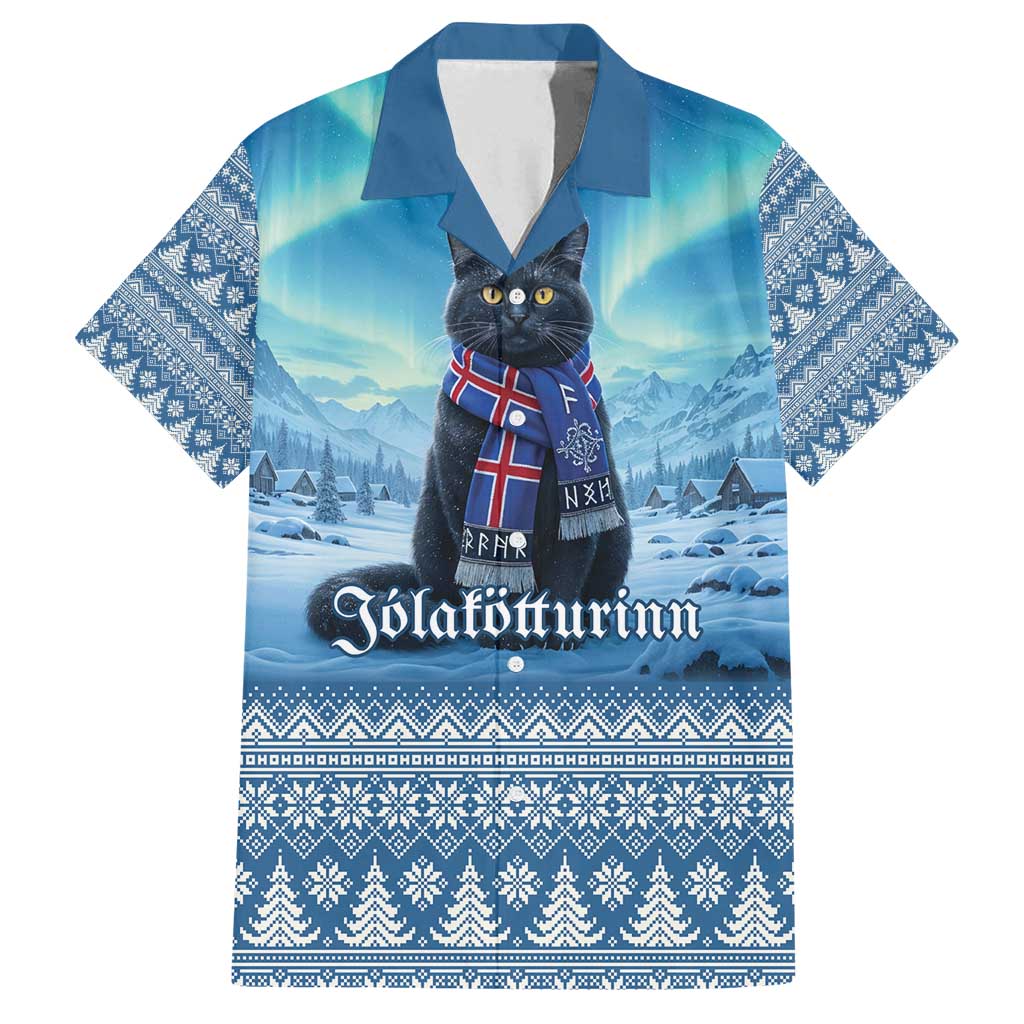Iceland Christmas Family Matching Long Sleeve Bodycon Dress and Hawaiian Shirt Icelandic Yule Cat LT19