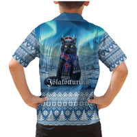 Iceland Christmas Family Matching Mermaid Dress and Hawaiian Shirt Icelandic Yule Cat LT19