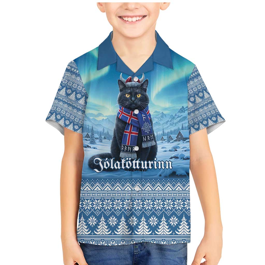 Iceland Christmas Family Matching Mermaid Dress and Hawaiian Shirt Icelandic Yule Cat LT19