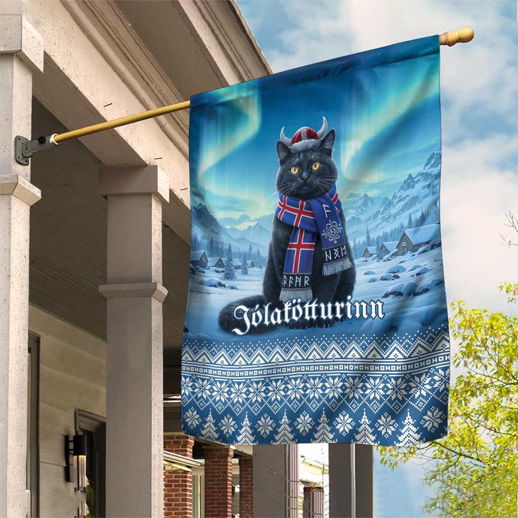 Iceland Christmas Garden Flag Icelandic Yule Cat - Wonder Print Shop