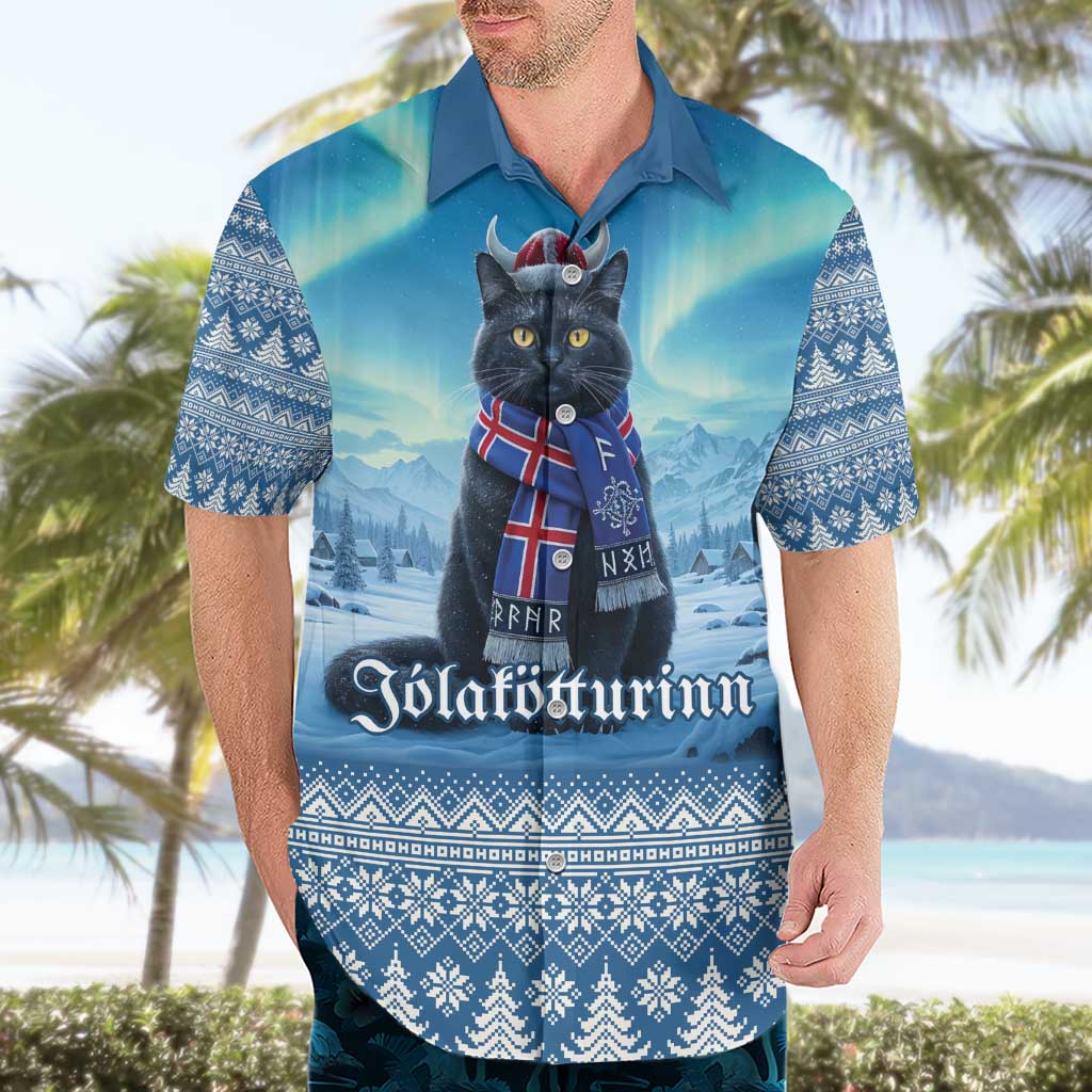 Iceland Christmas Hawaiian Shirt Icelandic Yule Cat LT19