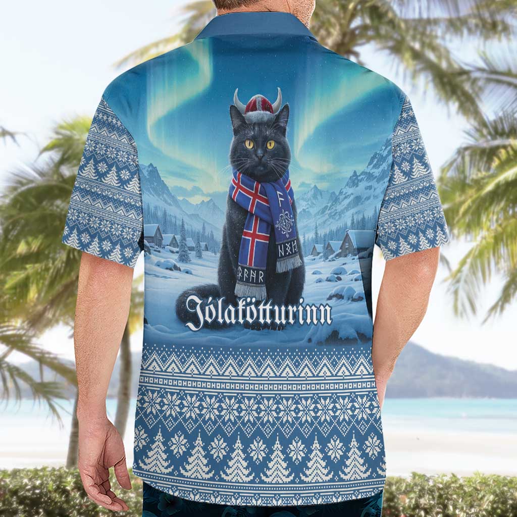 Iceland Christmas Hawaiian Shirt Icelandic Yule Cat LT19
