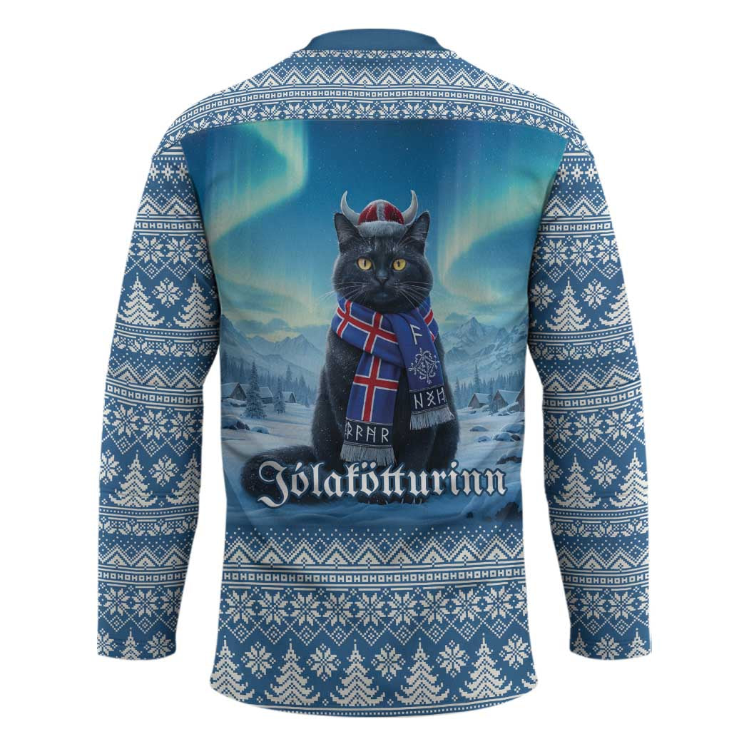 Iceland Christmas Hockey Jersey Icelandic Yule Cat LT19