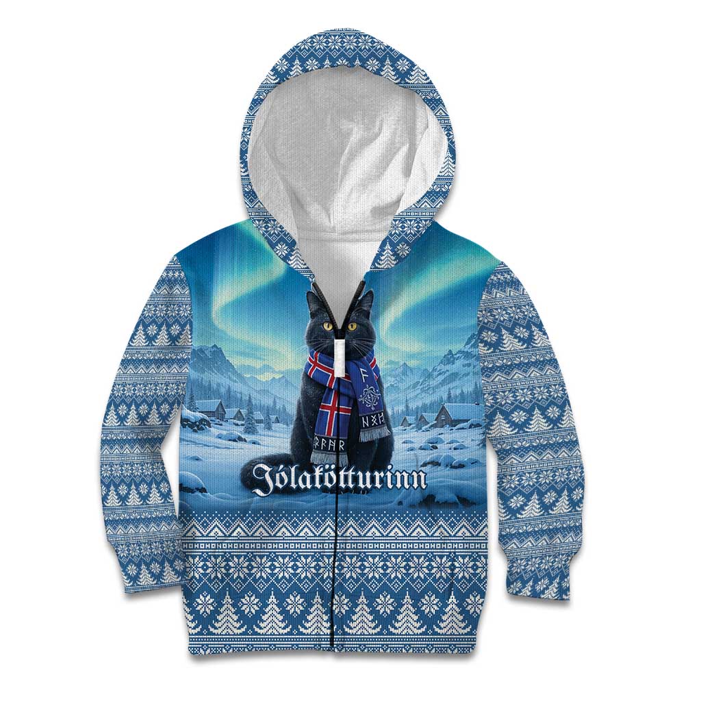 Iceland Christmas Kid Hoodie Icelandic Yule Cat LT19