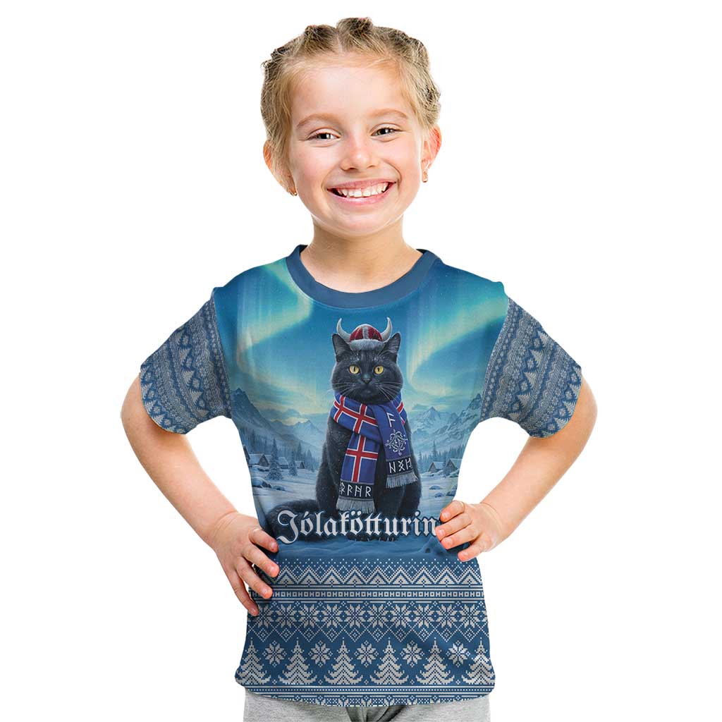 Iceland Christmas Kid T Shirt Icelandic Yule Cat LT19