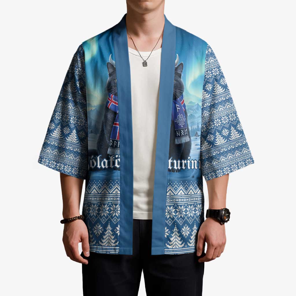 Iceland Christmas Kimono Icelandic Yule Cat LT19