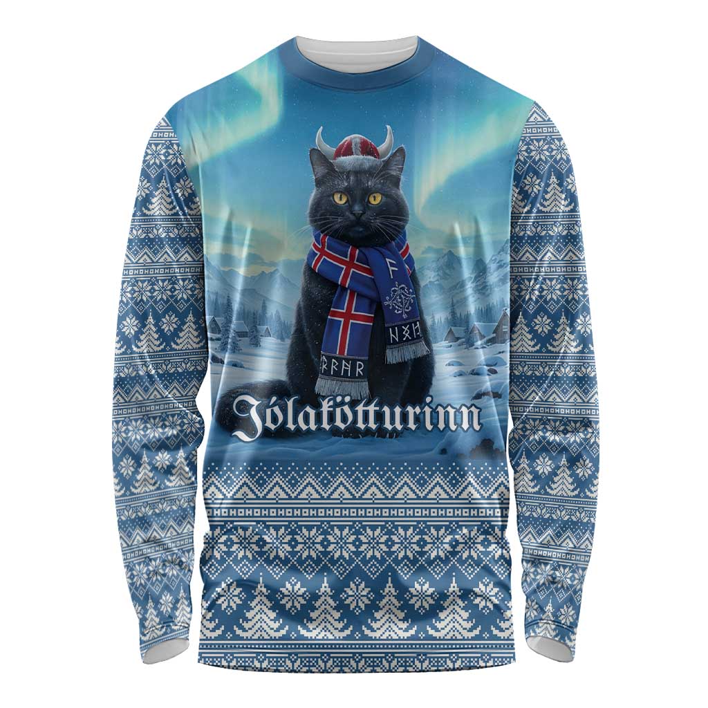 Iceland Christmas Long Sleeve Shirt Icelandic Yule Cat LT19
