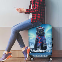 Iceland Christmas Luggage Cover Icelandic Yule Cat - Wonder Print Shop
