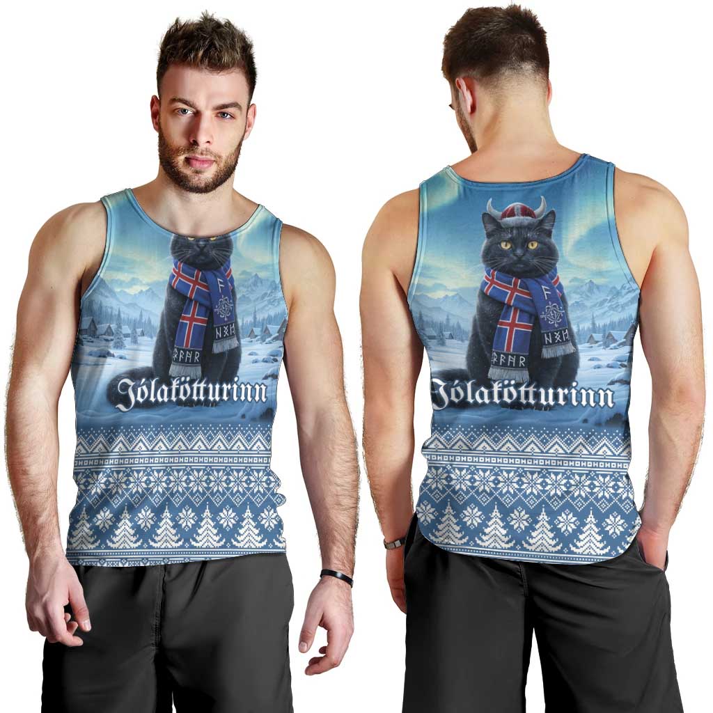 Iceland Christmas Men Tank Top Icelandic Yule Cat LT19