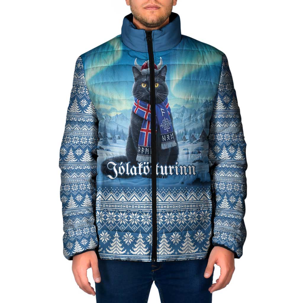 Iceland Christmas Padded Jacket Icelandic Yule Cat LT19