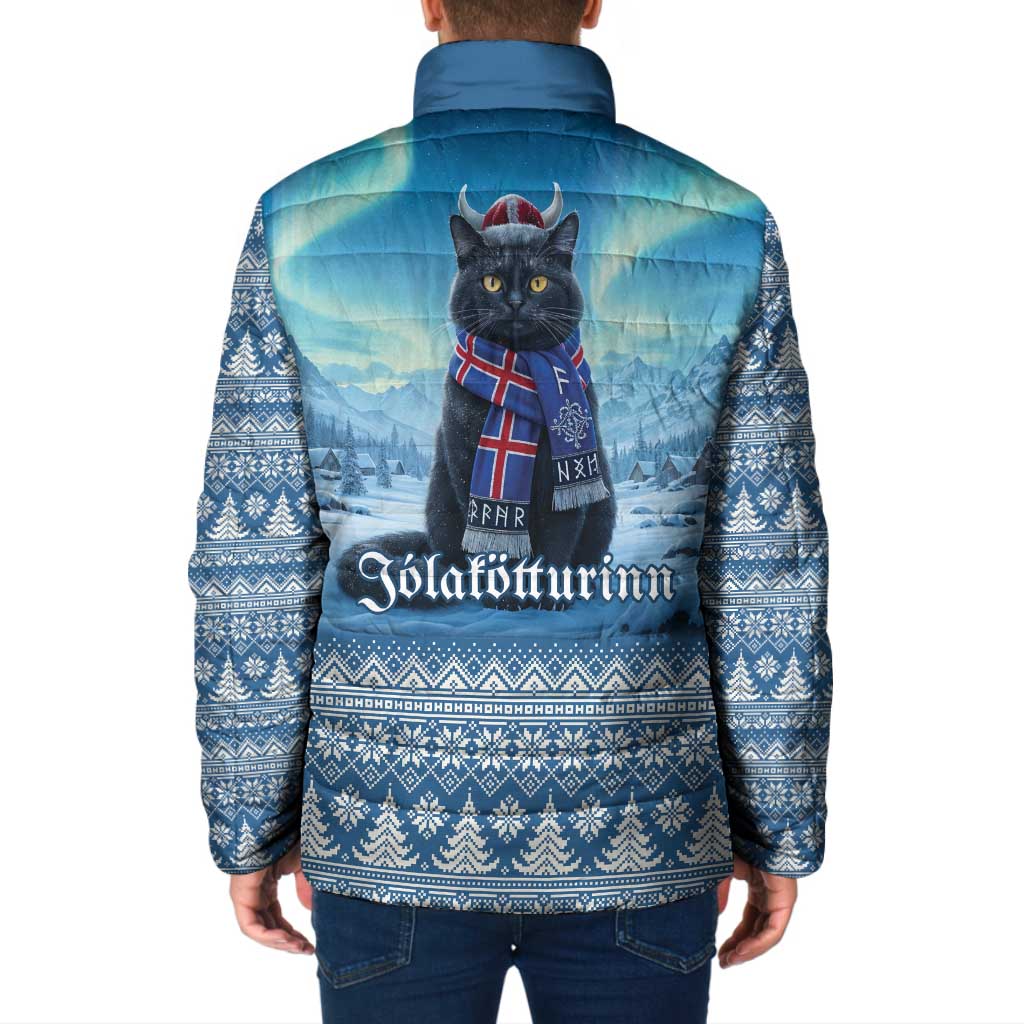 Iceland Christmas Padded Jacket Icelandic Yule Cat LT19