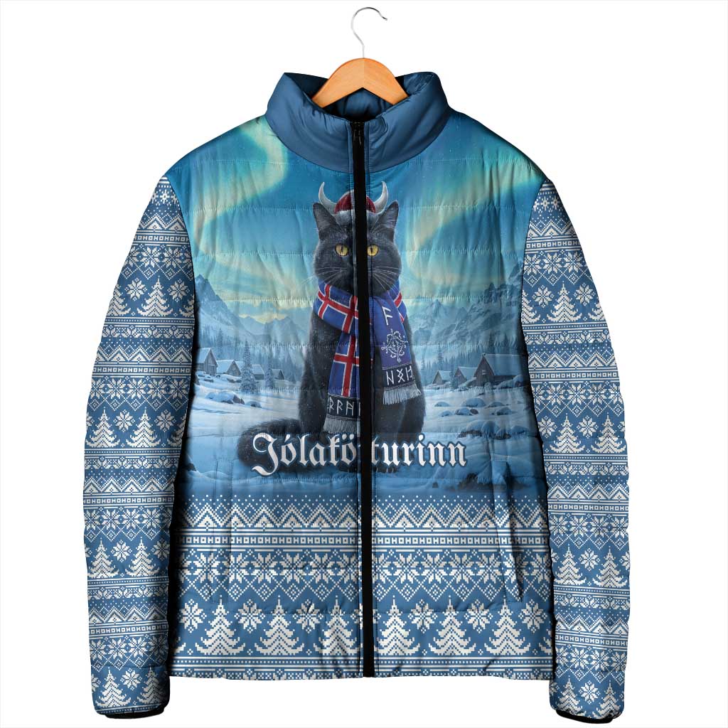 Iceland Christmas Padded Jacket Icelandic Yule Cat LT19