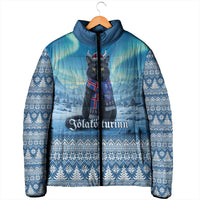 Iceland Christmas Padded Jacket Icelandic Yule Cat LT19