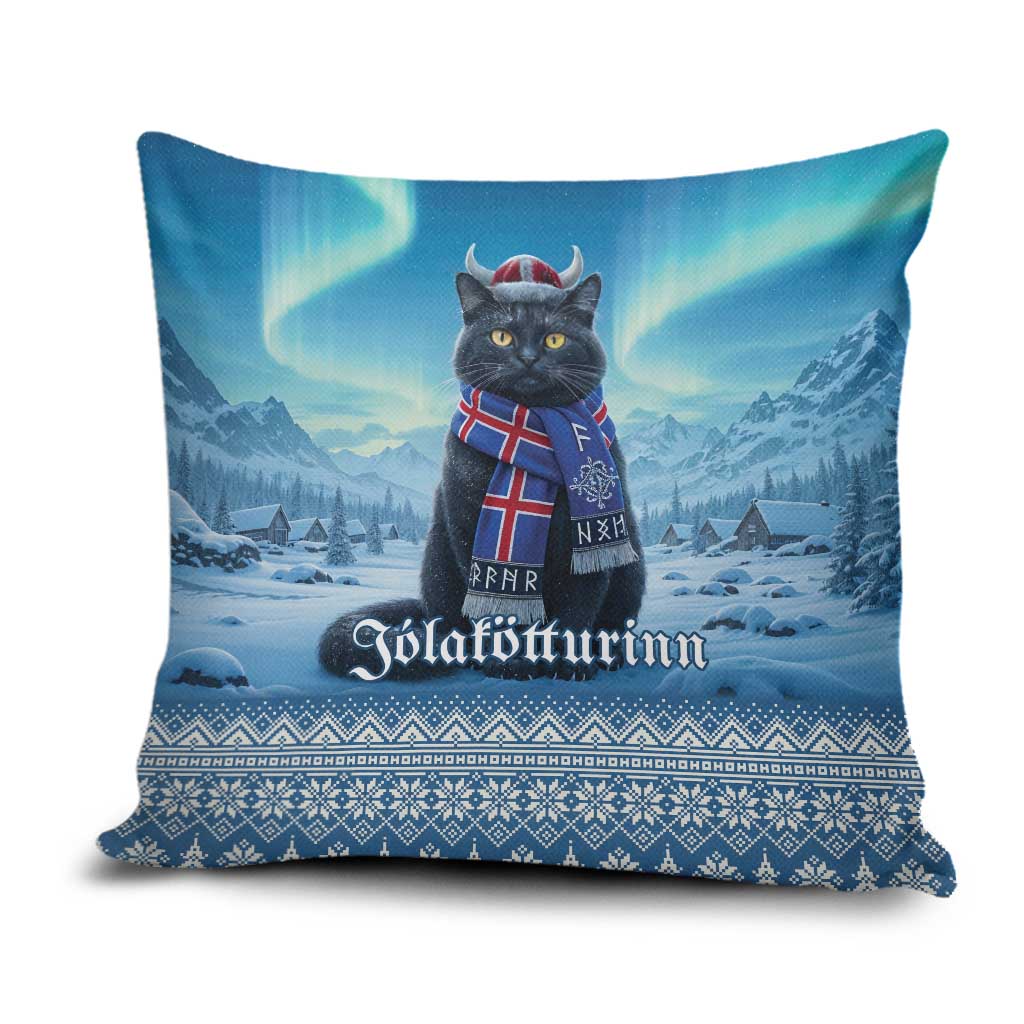 Iceland Christmas Pillow Cover Icelandic Yule Cat - Wonder Print Shop