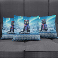 Iceland Christmas Pillow Cover Icelandic Yule Cat - Wonder Print Shop