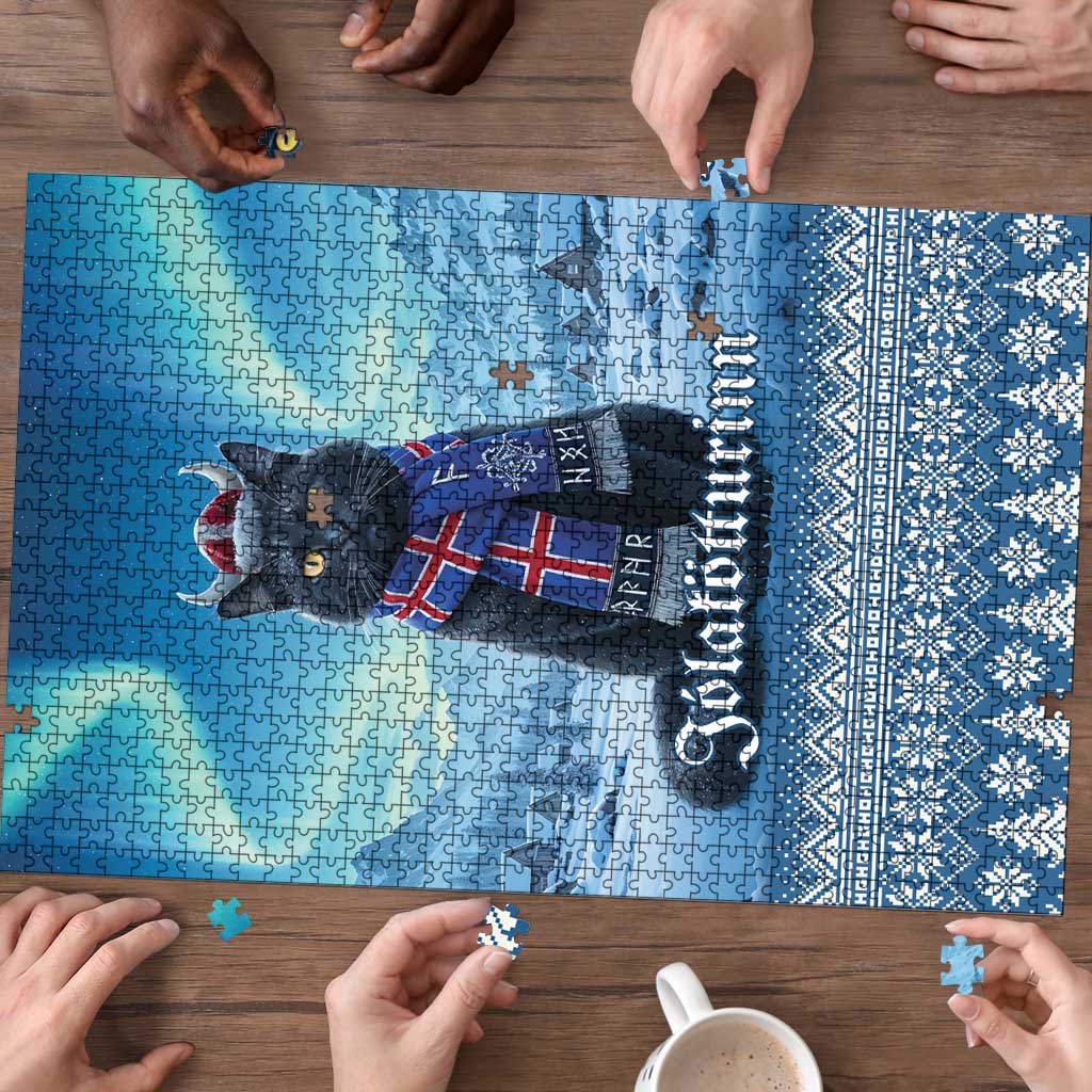 Iceland Christmas Puzzle Icelandic Yule Cat - Wonder Print Shop