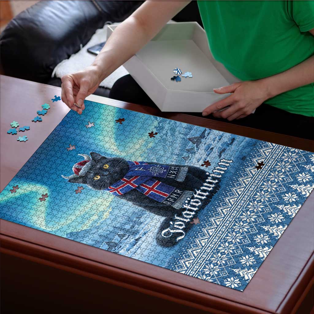 Iceland Christmas Puzzle Icelandic Yule Cat - Wonder Print Shop