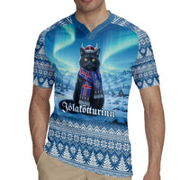 Iceland Christmas Rugby Jersey Icelandic Yule Cat LT19