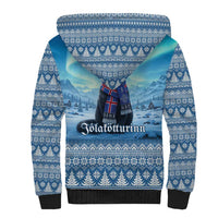 Iceland Christmas Sherpa Hoodie Icelandic Yule Cat LT19