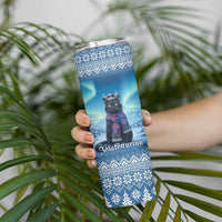 Iceland Christmas Skinny Tumbler Icelandic Yule Cat - Wonder Print Shop