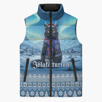 Iceland Christmas Sleeveless Puffer Jacket Icelandic Yule Cat LT19