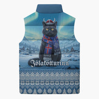 Iceland Christmas Sleeveless Puffer Jacket Icelandic Yule Cat LT19