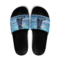 Iceland Christmas Slide Sandals Icelandic Yule Cat - Wonder Print Shop