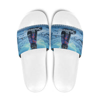 Iceland Christmas Slide Sandals Icelandic Yule Cat - Wonder Print Shop