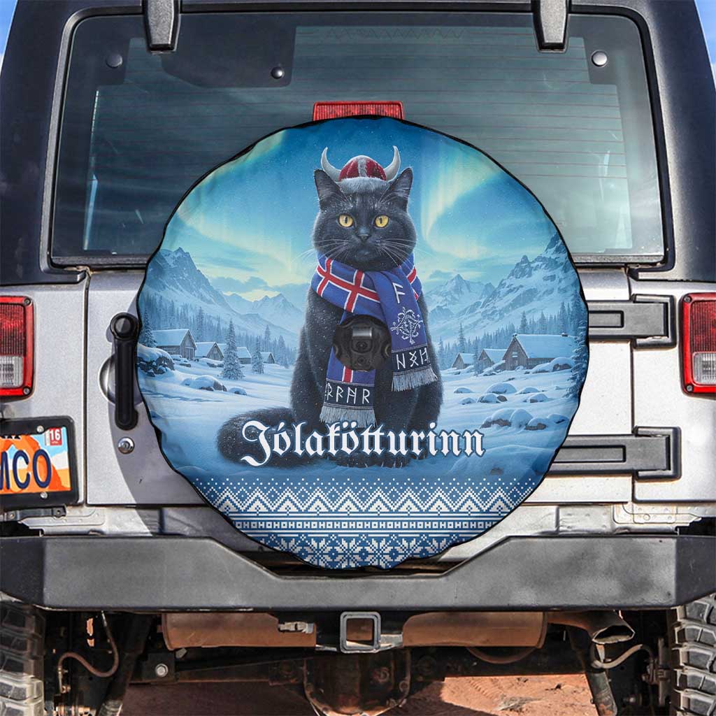Iceland Christmas Spare Tire Cover Icelandic Yule Cat - Wonder Print Shop