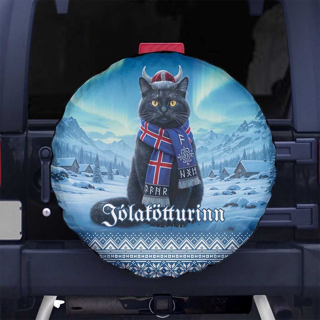 Iceland Christmas Spare Tire Cover Icelandic Yule Cat - Wonder Print Shop