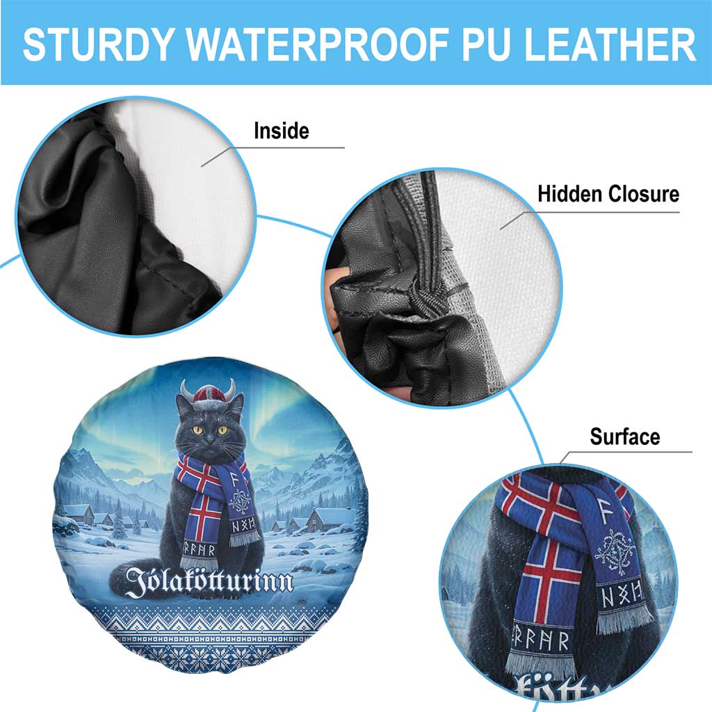 Iceland Christmas Spare Tire Cover Icelandic Yule Cat - Wonder Print Shop