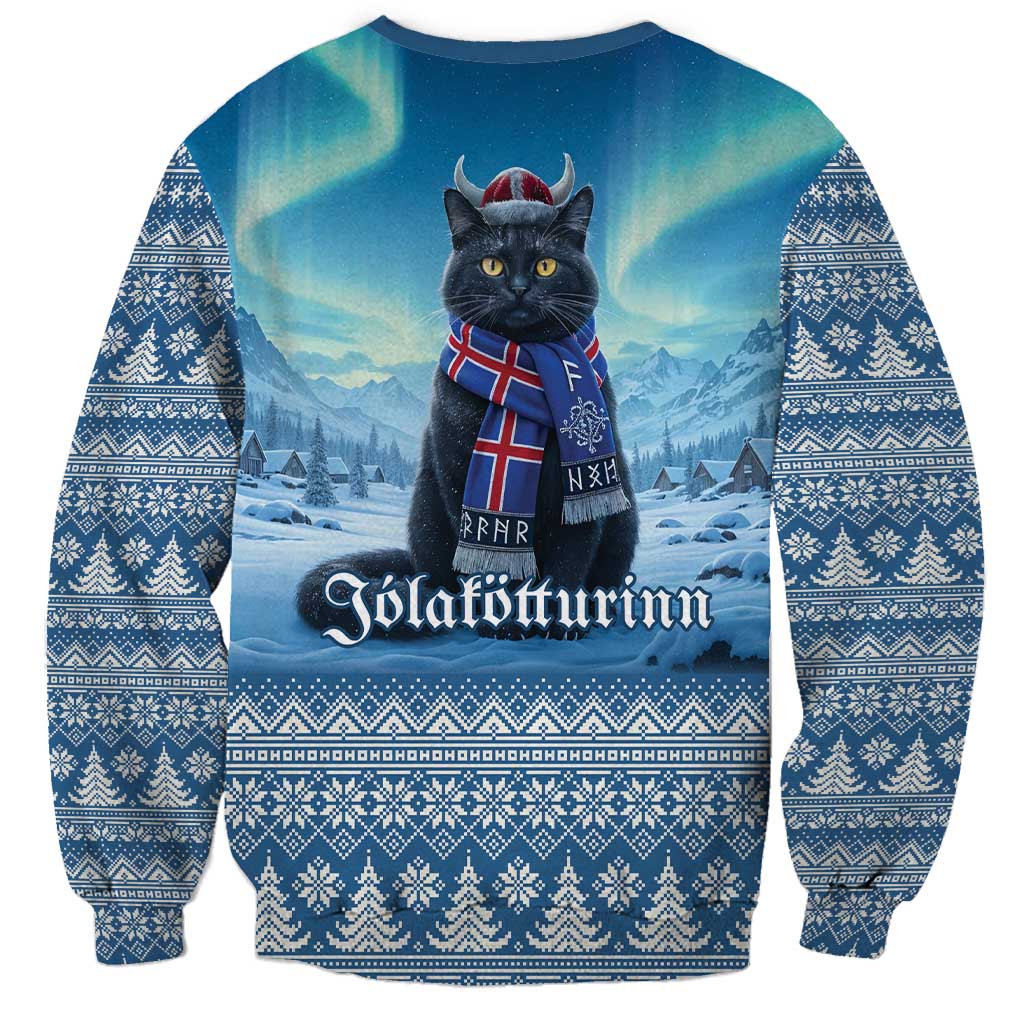 Iceland Christmas Sweatshirt Icelandic Yule Cat LT19